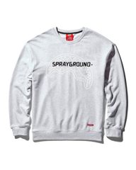 SHARKBBAG PULLOVER CREW NECK SWEATSHIRT (LT GREY)